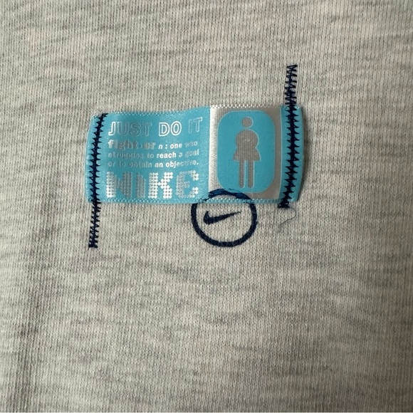 NIKE x VINTAGE 90s‎ Hoodie XL gray blue check - Picture 7 of 8